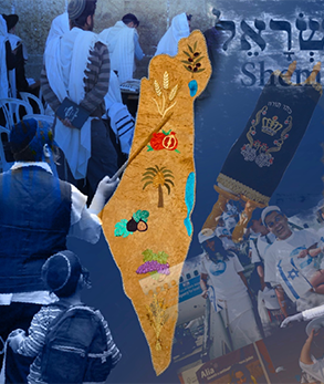 Handgemaakte banner van het land Israël