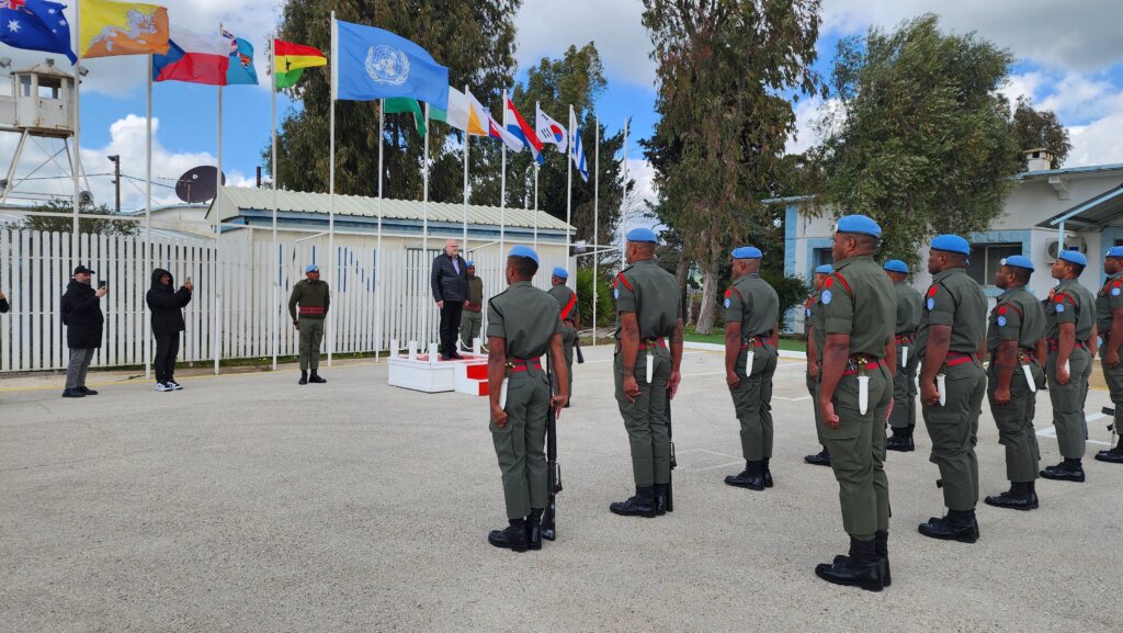 ICEJ Solidarity Mission receives honor guard welcome from Fijian soldiers in the UNDOF base