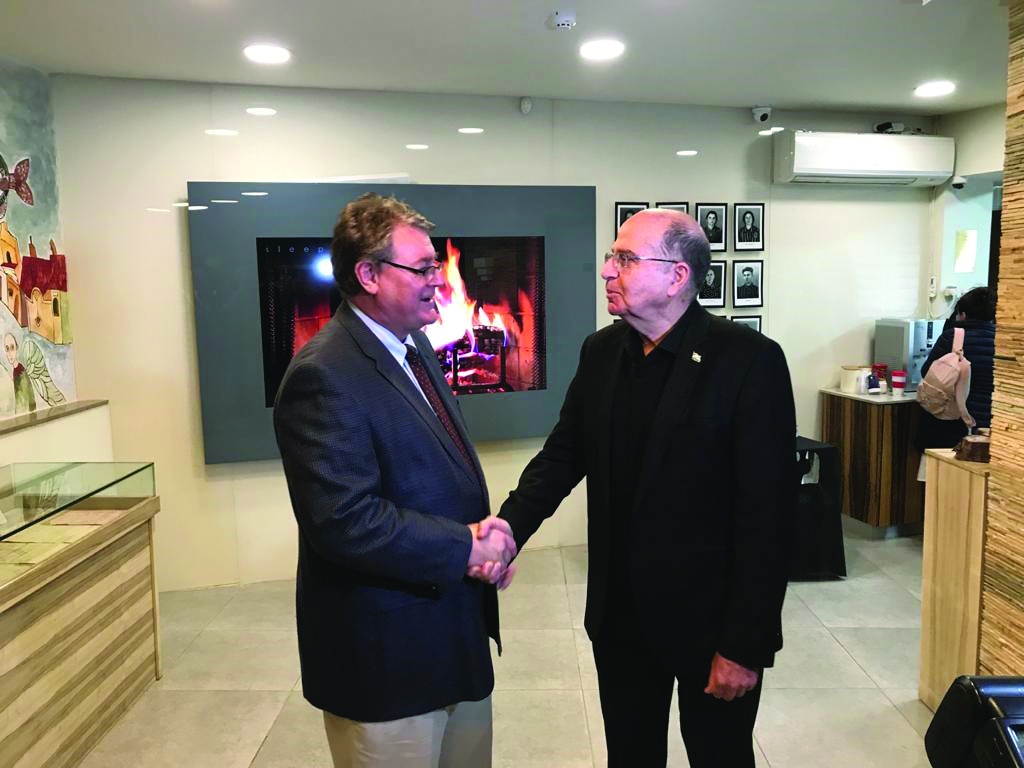 David Parsons welcomes former Israeli defense minister Moshe "Boogie" Yaalon to our Haifa Home 