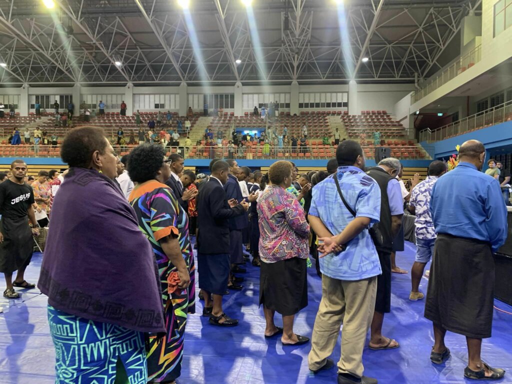 Fijians praying