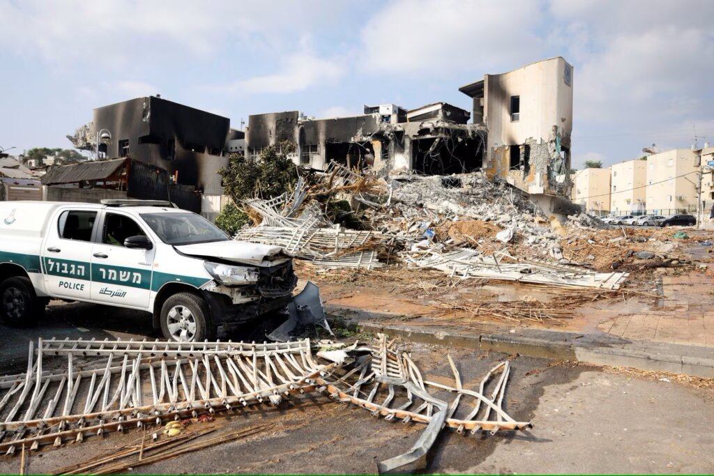 Sderot police station destroyed