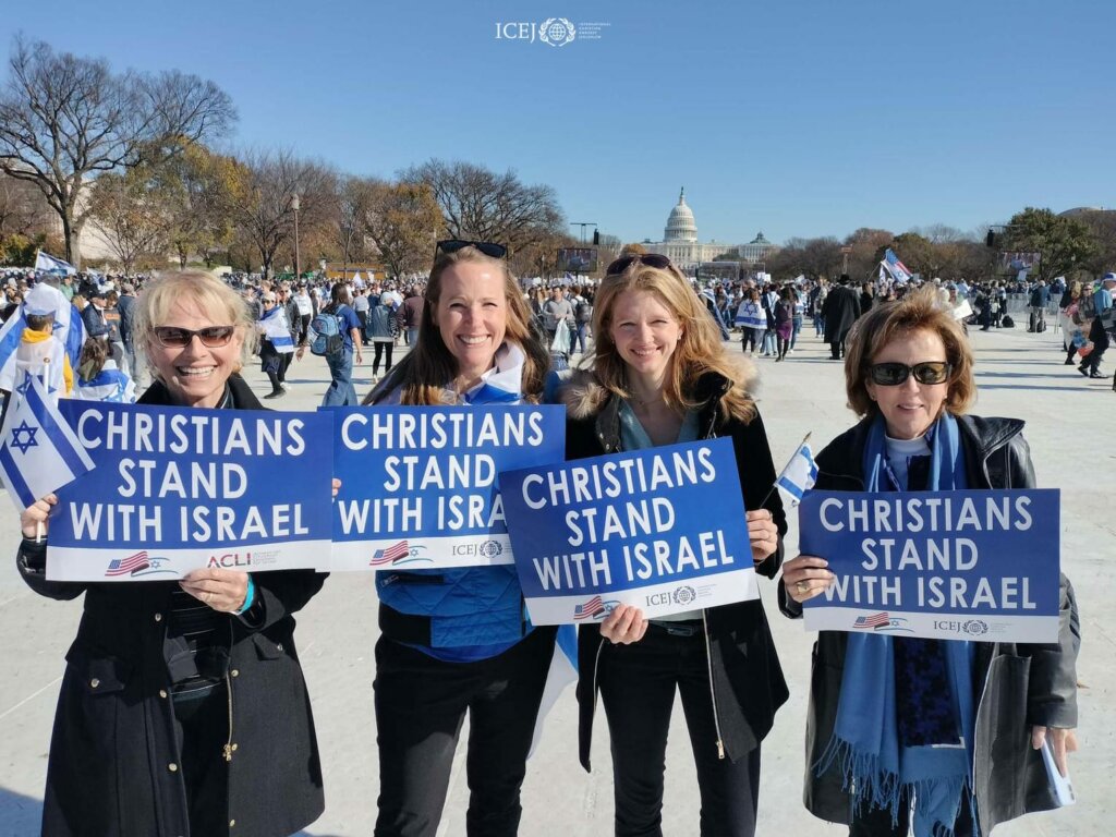 ICEJ-USA at Pro-Israel Rally, with Susan Michael