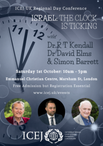 flyer showing RT Kendall, David Elms and Simon Barrett